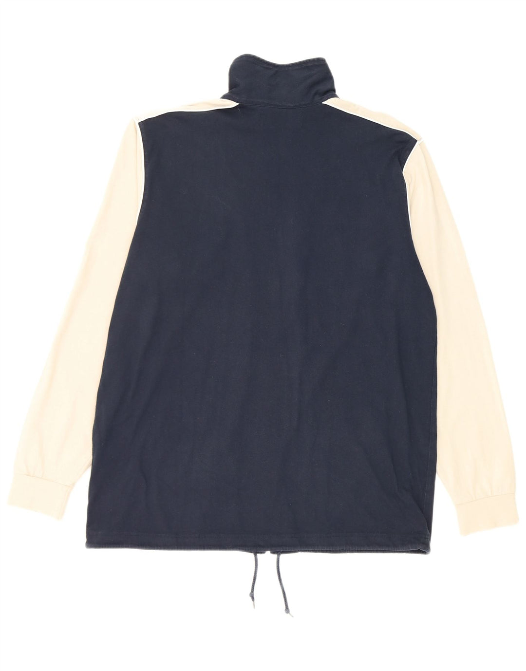 Kappa Hombre Chándal Top Chaqueta Grande Azul Marino Colorblock Algodón