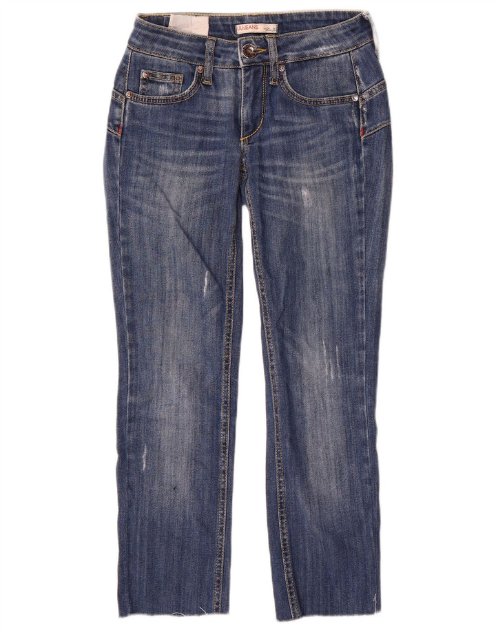 Vaqueros Cortos Desgastados Mujer Liu Jo W24 L24 Azul