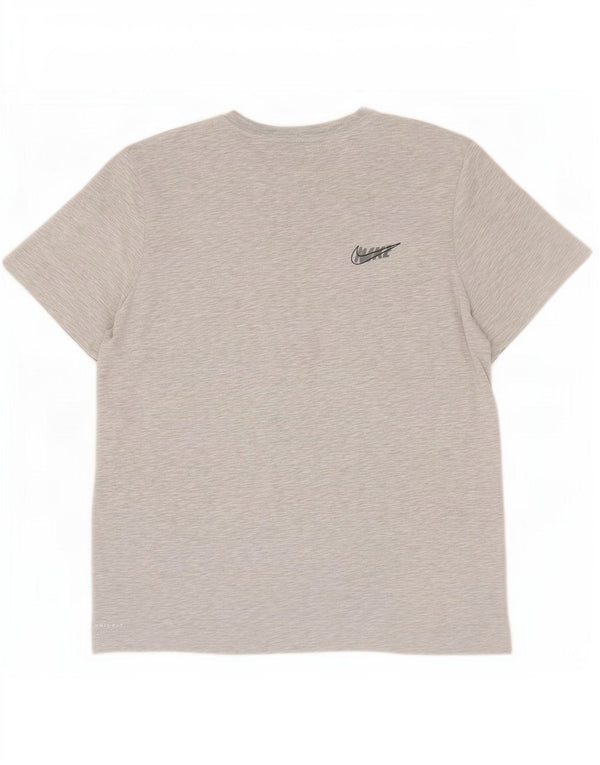 Nike Camiseta Dri Fit Graphic para Hombre Top XL Gris Algodón