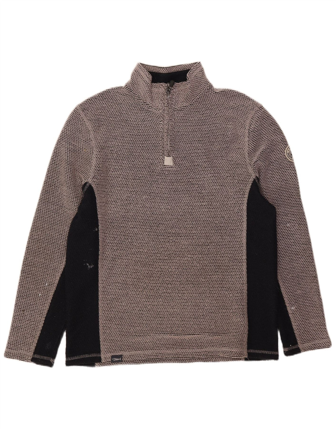 Weird Fish Hombre Sudadera Con Gráfico Y Cuello Con Cremallera Jersey Gris Medio Color Block