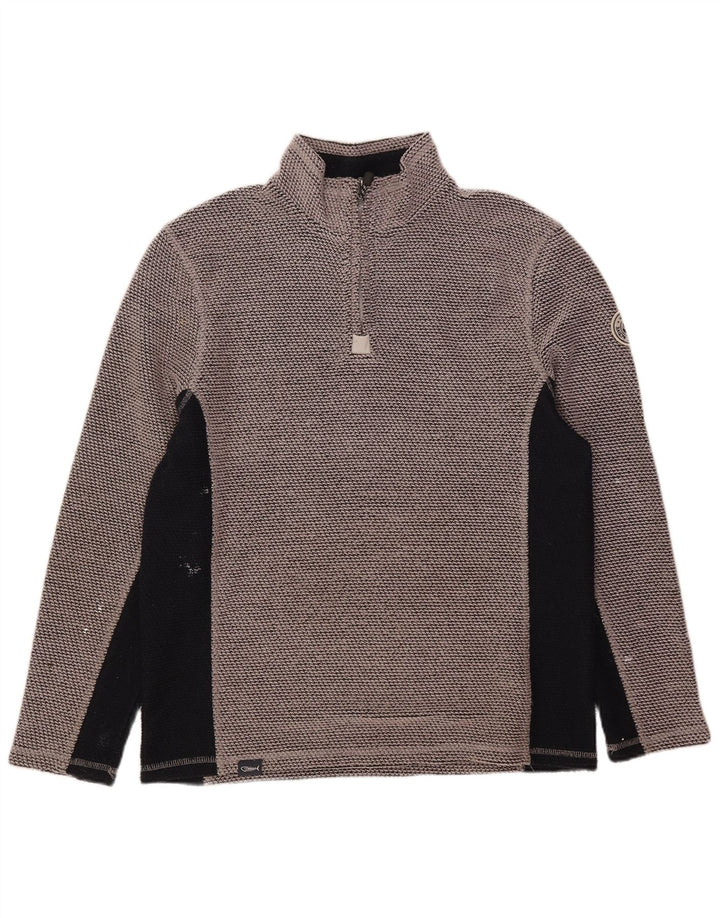 Weird Fish Hombre Sudadera Con Gráfico Y Cuello Con Cremallera Jersey Gris Medio Color Block