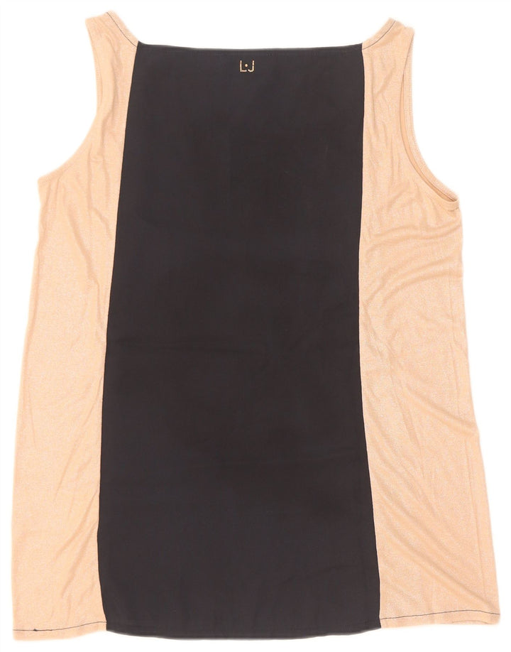Camiseta sin mangas para mujer Liu Jo IT 40 Small Black Colourblock Poliéster