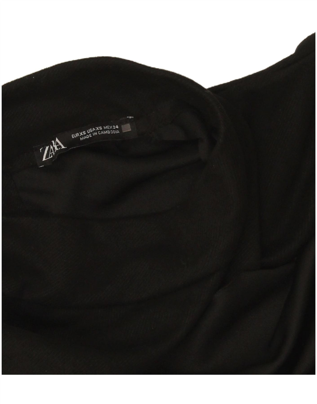 Zara Mujer Vestido Recto UK 6 XS Negro