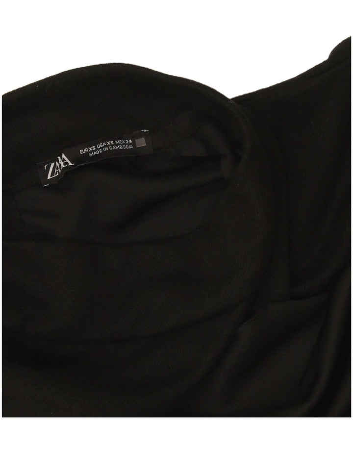 Zara Mujer Vestido Recto UK 6 XS Negro