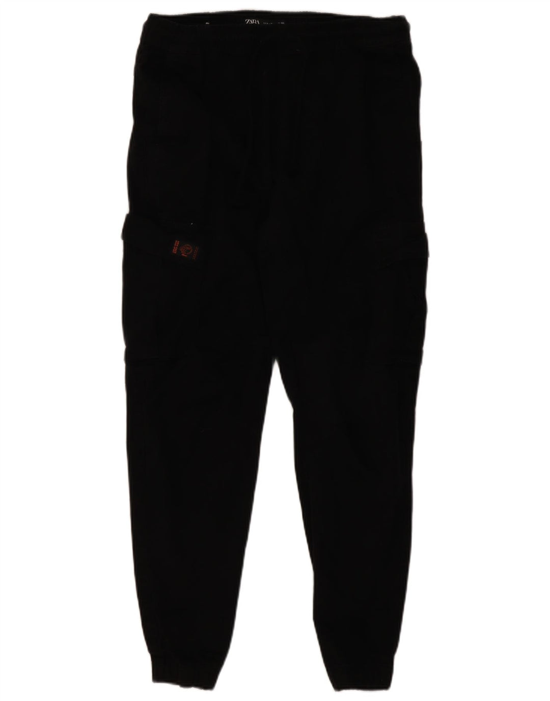 Zara Hombre Joggers Pantalón Cargo Mediano W30 L27 Algodón Negro