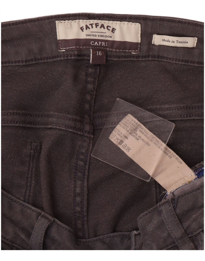 FAT FACE Vaqueros capri para mujer US 16 2XL W36 L24 Algodón gris