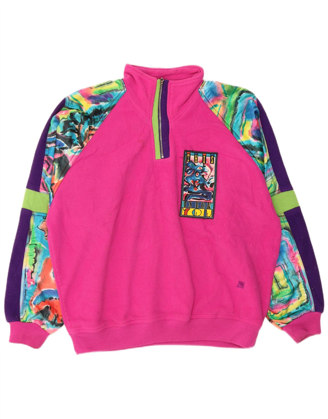 MASER M Jersey de forro polar con gráfico extragrande para mujer EU 40 Rosa mediano