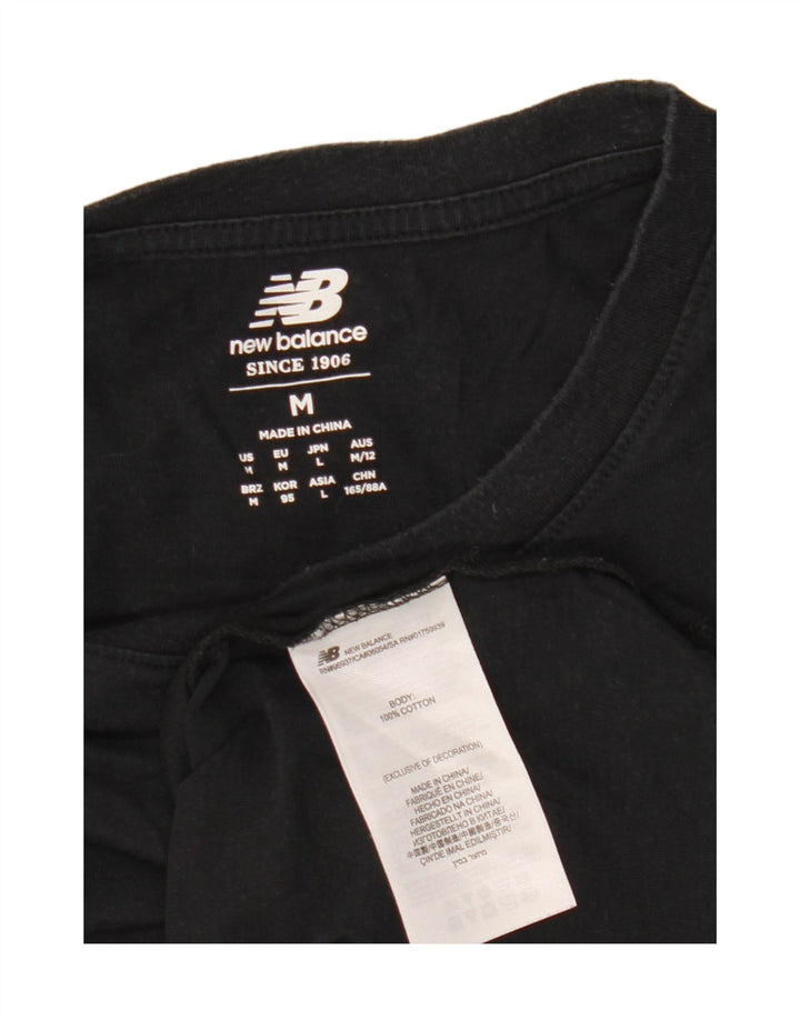 New Balance Camiseta gráfica para hombre Top Medium Black Cotton