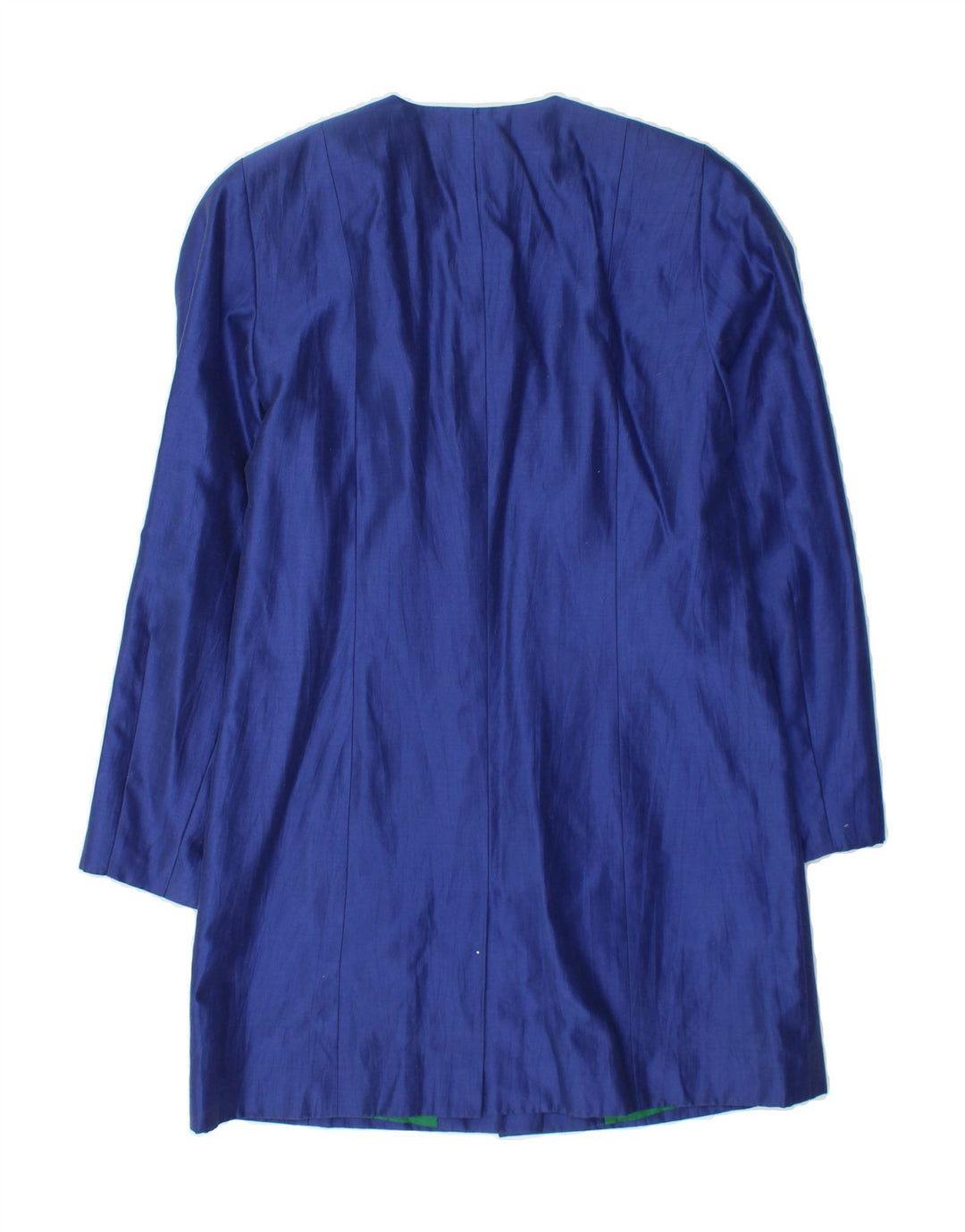 VINTAGE Womens Overcoat EU 38 Medium Blue Cotton Vintage Vintage and Second-Hand Vintage from Messina Hembry 