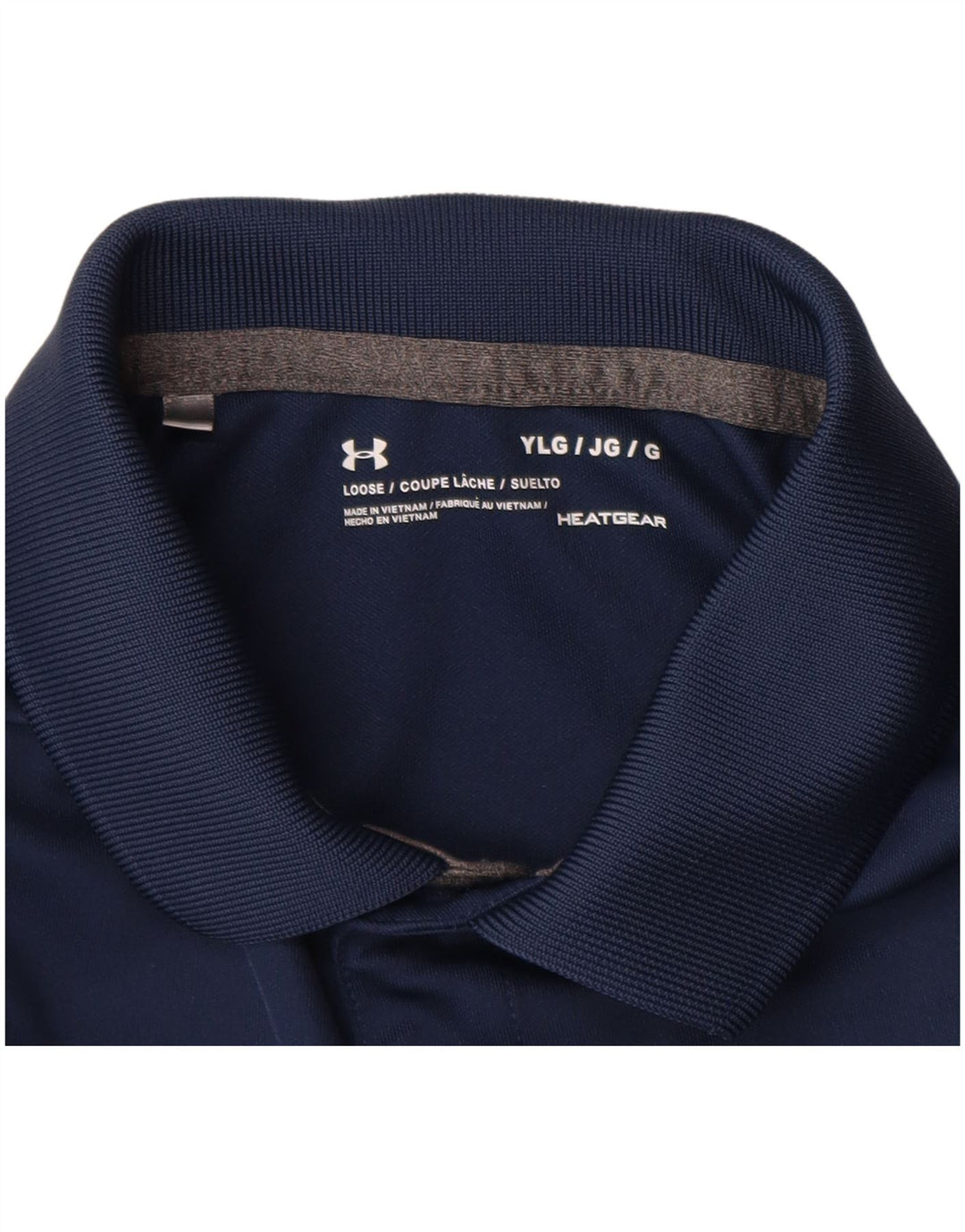 UNDER ARMOUR Polo Heat Gear para niños 11-12 años Grande Azul Marino