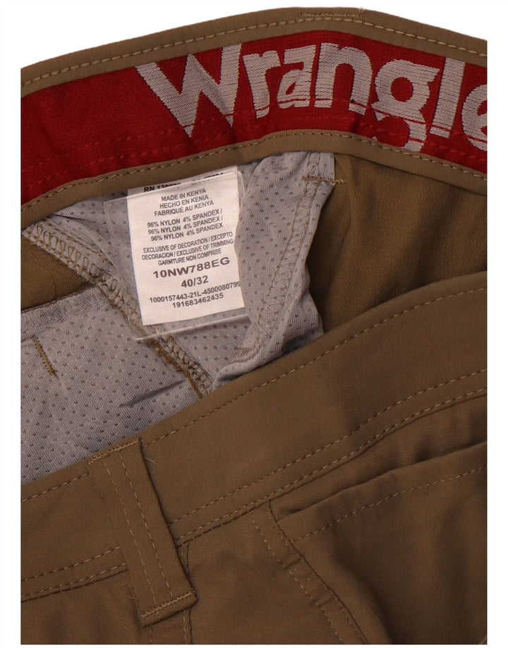 WRANGLER Pantalones cargo de senderismo rectos para hombre W40 L32 Nylon caqui