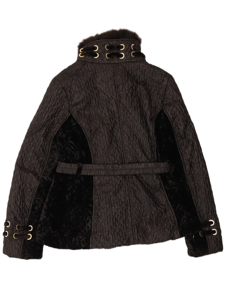 Chaqueta acolchada VINTAGE para mujer IT 50 XL Viscosa negra