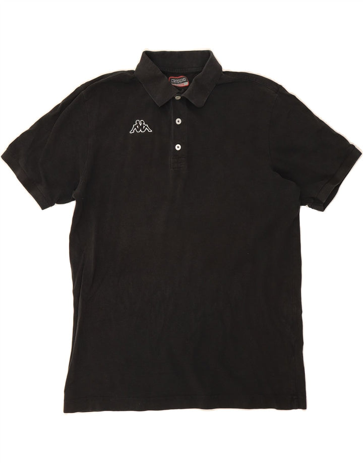 KAPPA Mens Polo Shirt XL Black Cotton Vintage Kappa and Second-Hand Kappa from Messina Hembry 