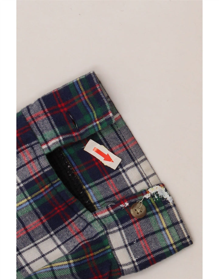 WOOLRICH Camisa de franela para hombre a cuadros grandes en azul marino