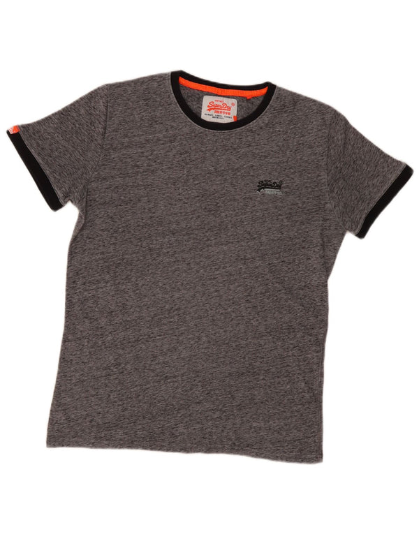 Superdry Camiseta para hombre Top grande gris moteado