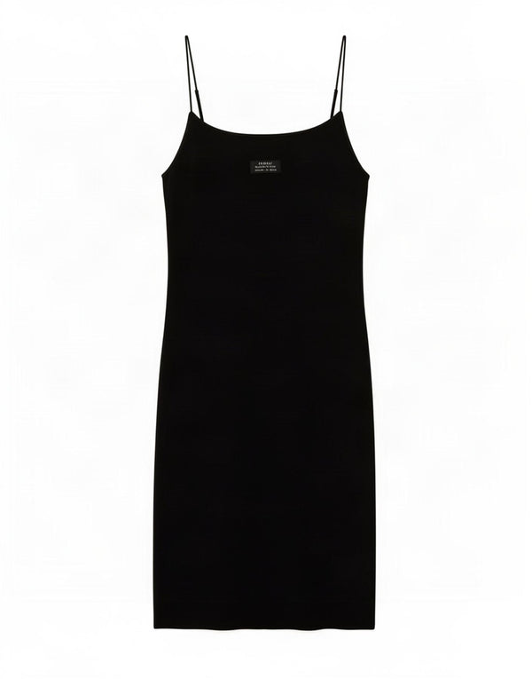 Zara Minivestido lencero para mujer UK 44 Grande Algodón negro