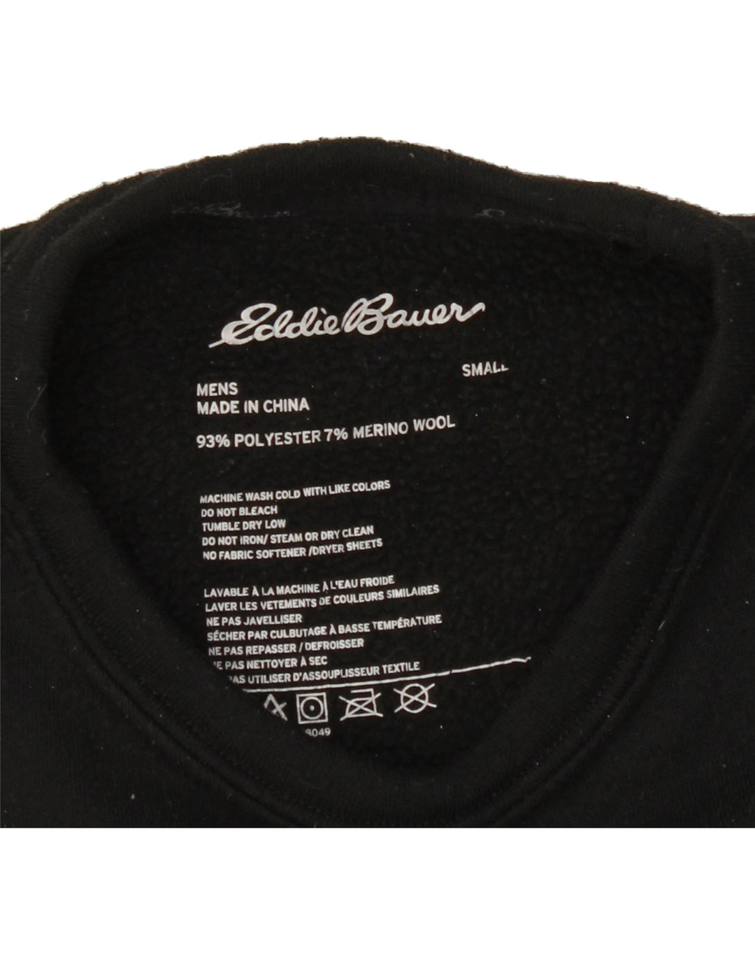 EDDIE BAUER Womens Top Long Sleeve UK 10 Small Black Polyester Vintage Eddie Bauer and Second-Hand Eddie Bauer from Messina Hembry 