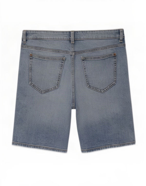 Marks & Spencer Pantalones cortos vaqueros Boyfriend para mujer UK 10 Small W30 Algodón azul
