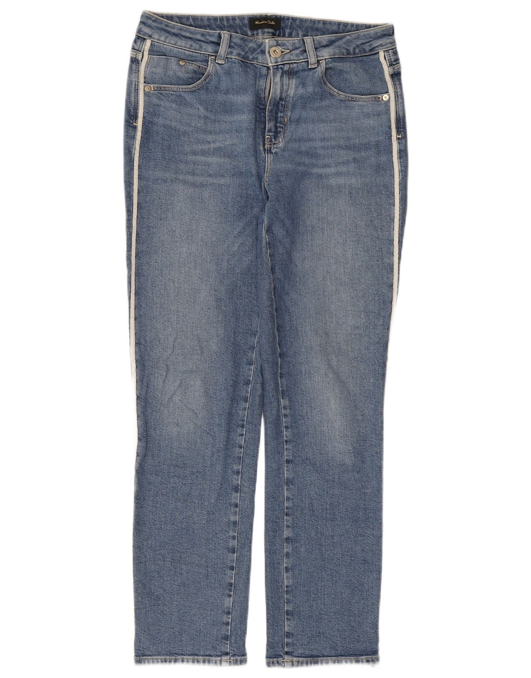 Massimo Dutti Jeans Rectos Mujer EU 38 Small W28 L27 Azul