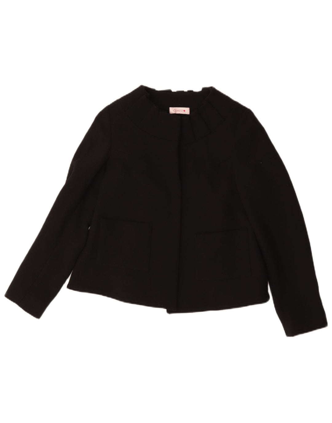 Vintage mujer Blazer chaqueta IT 40 pequeña lana negra