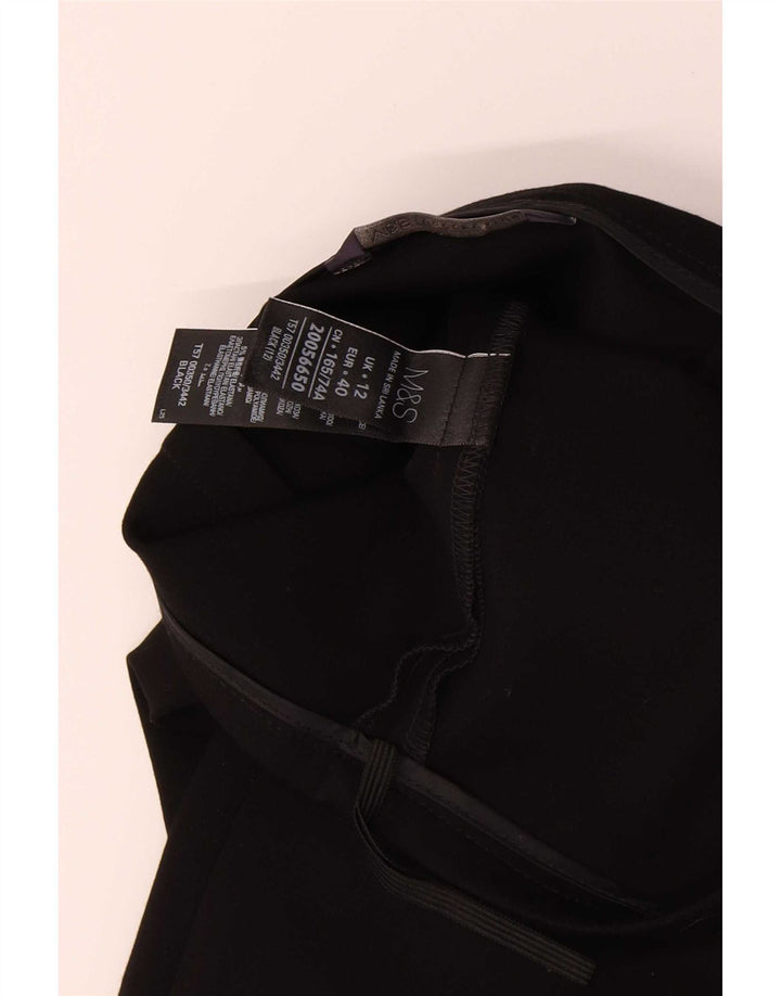 Marks & Spencer Falda lápiz para mujer UK 12 Medium W30 Viscosa negra