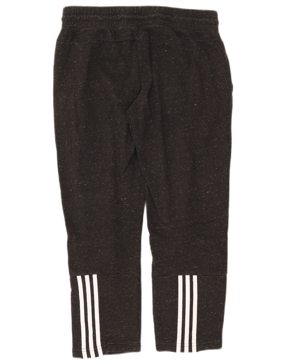 ADIDAS Pantalones de chándal cortos para mujer Reino Unido 12/14 Algodón moteado gris medio