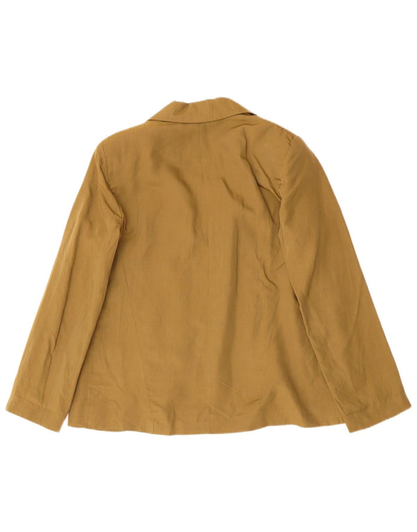 TOPSHOP Chaqueta tipo blazer abierta de gran tamaño para mujer UK 10 Small Khaki Lyocell