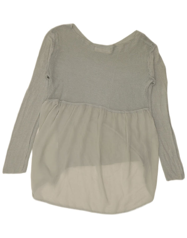 Zara Mujer Blusa Top UK 44 Grande Verde