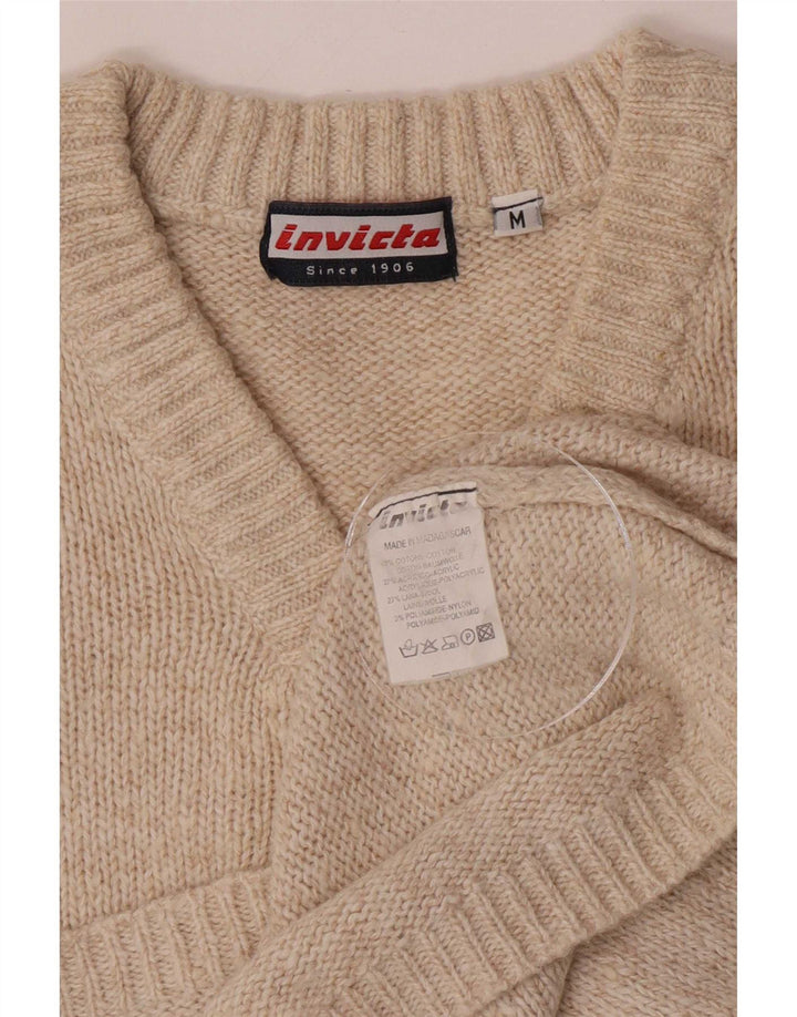 Jersey con cuello en V para hombre Invicta Algodón beige medio