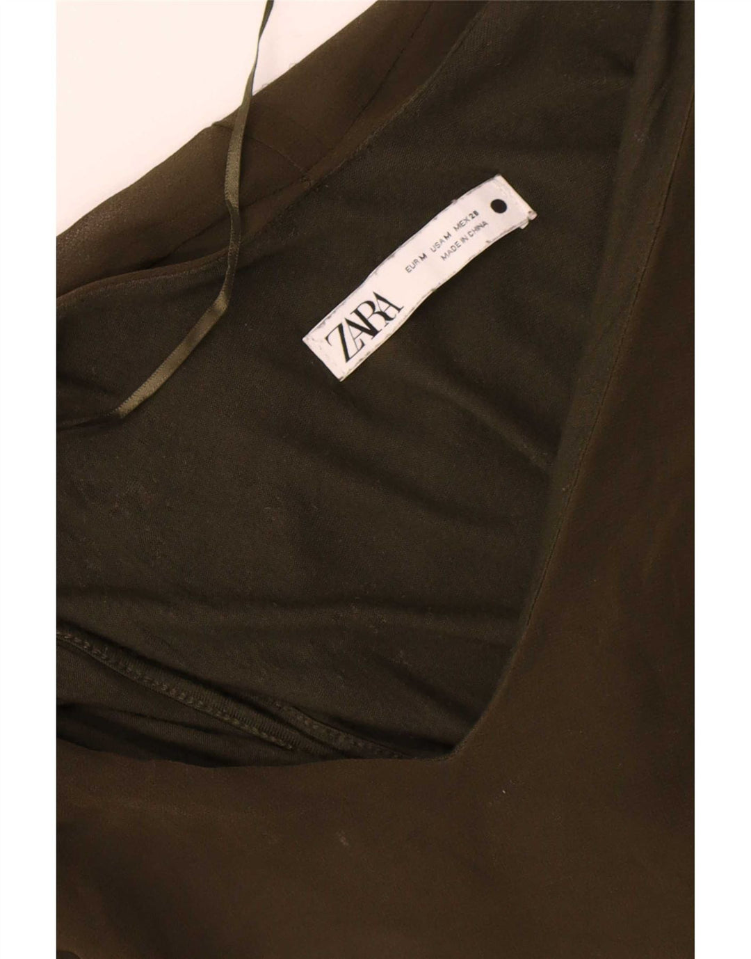 Zara Mujer Vestido Recto Extragrande UK 44 Medium Caqui