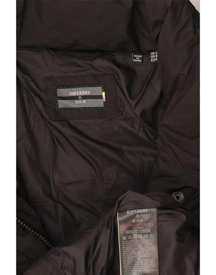 Superdry Chaqueta Acolchada Mujer UK 40 Mediano Poliéster Negro