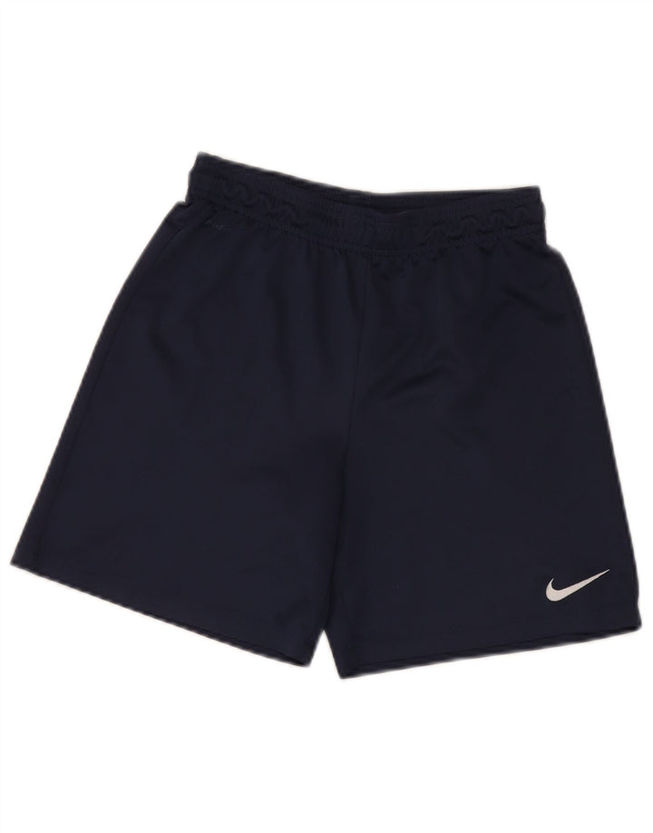 Nike Pantalones cortos deportivos Dri Fit para niños 12-13 años Grande Azul marino Poliéster