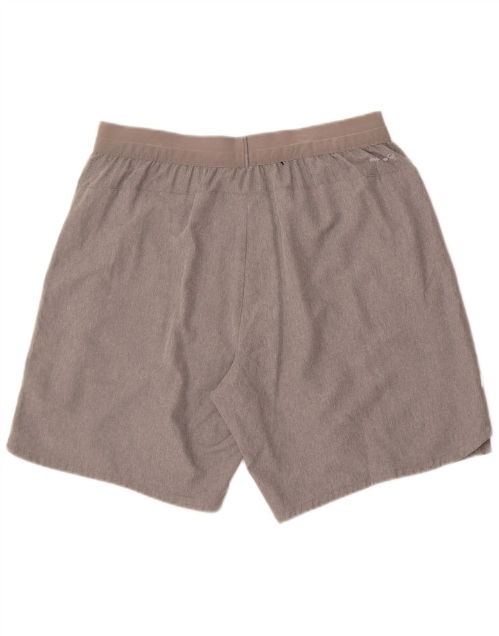 Russell Athletic - Pantalones cortos deportivos para hombre (poliéster gris grande)