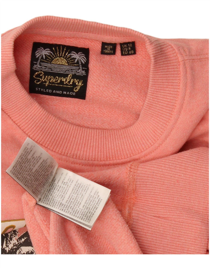 Superdry Sudadera con gráfico extragrande para mujer, talla 40, talla M, color rosa