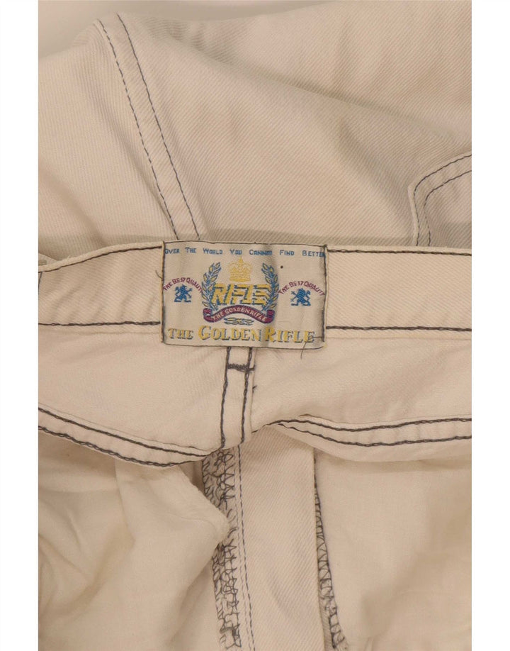 Vaqueros cónicos para hombre Rifle W34 L29 Blanco