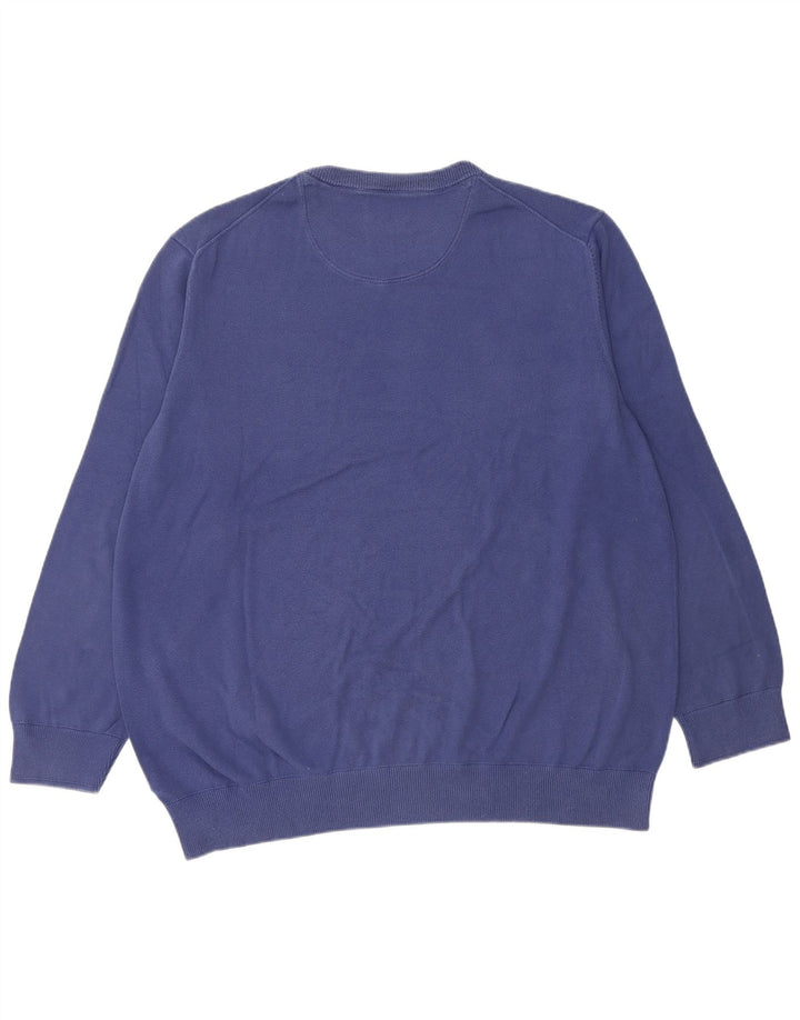 Timberland Jersey de cuello redondo para hombre, talla 3XL, algodón azul