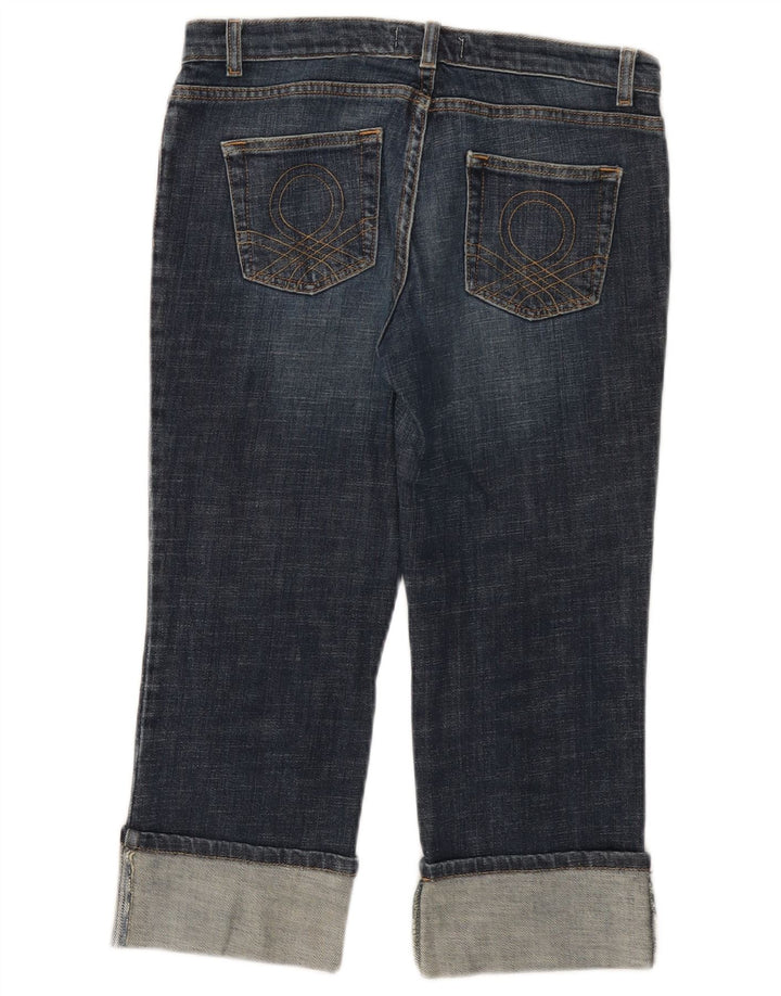 BENETTON Vaqueros Capri Mujer W28 L21 Azul