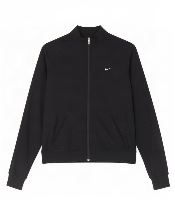 Nike Dri Fit Chándal Top Chaqueta Mujer UK 40/40 XL Poliéster Negro