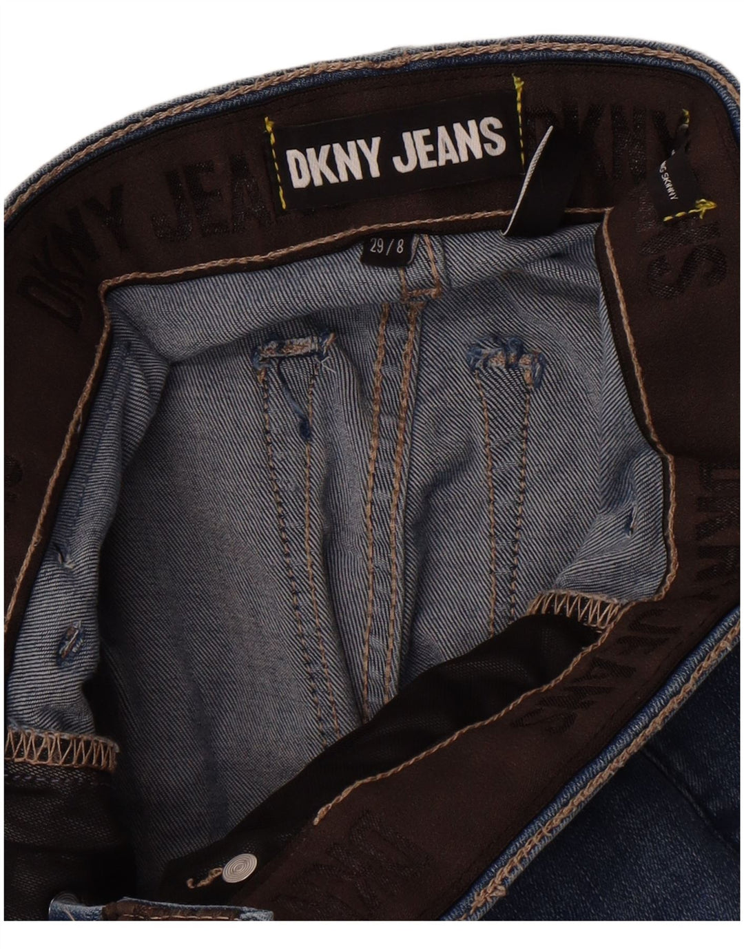 Dkny Jeans ajustados para mujer US 8 Medium W29 L29 Azul