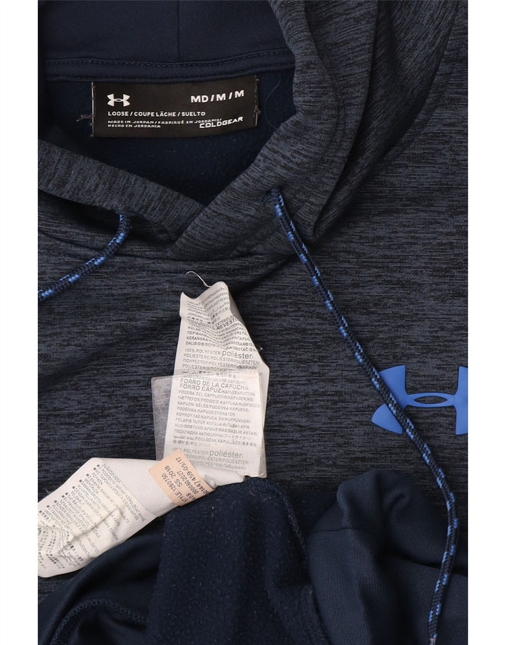 Under Armour Cold Gear Sudadera con capucha para hombre, jersey mediano con moteado en azul marino