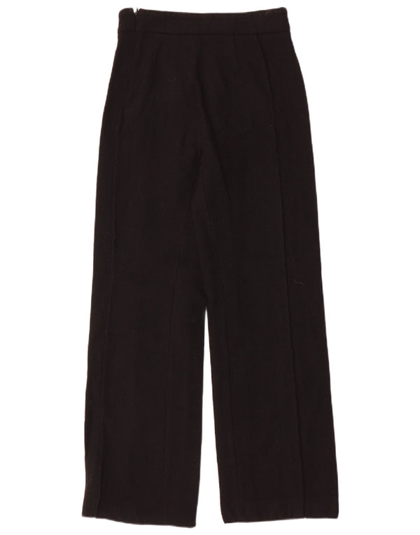 Vintage mujer pierna ancha pantalones casuales IT 40 Pequeño W26 L30 Negro