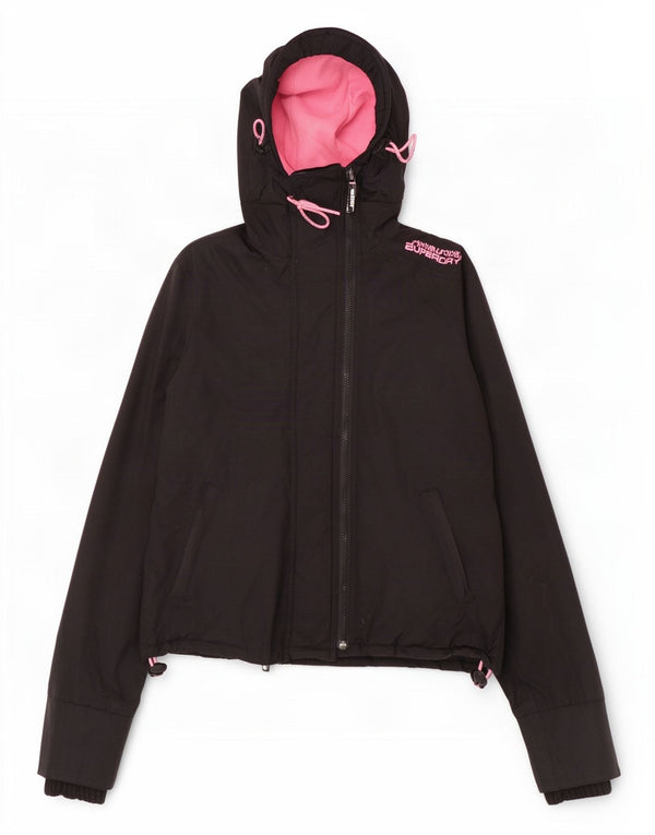 Superdry Chaqueta Cortavientos con Capucha The Windcheater para Mujer UK 40 Small Black
