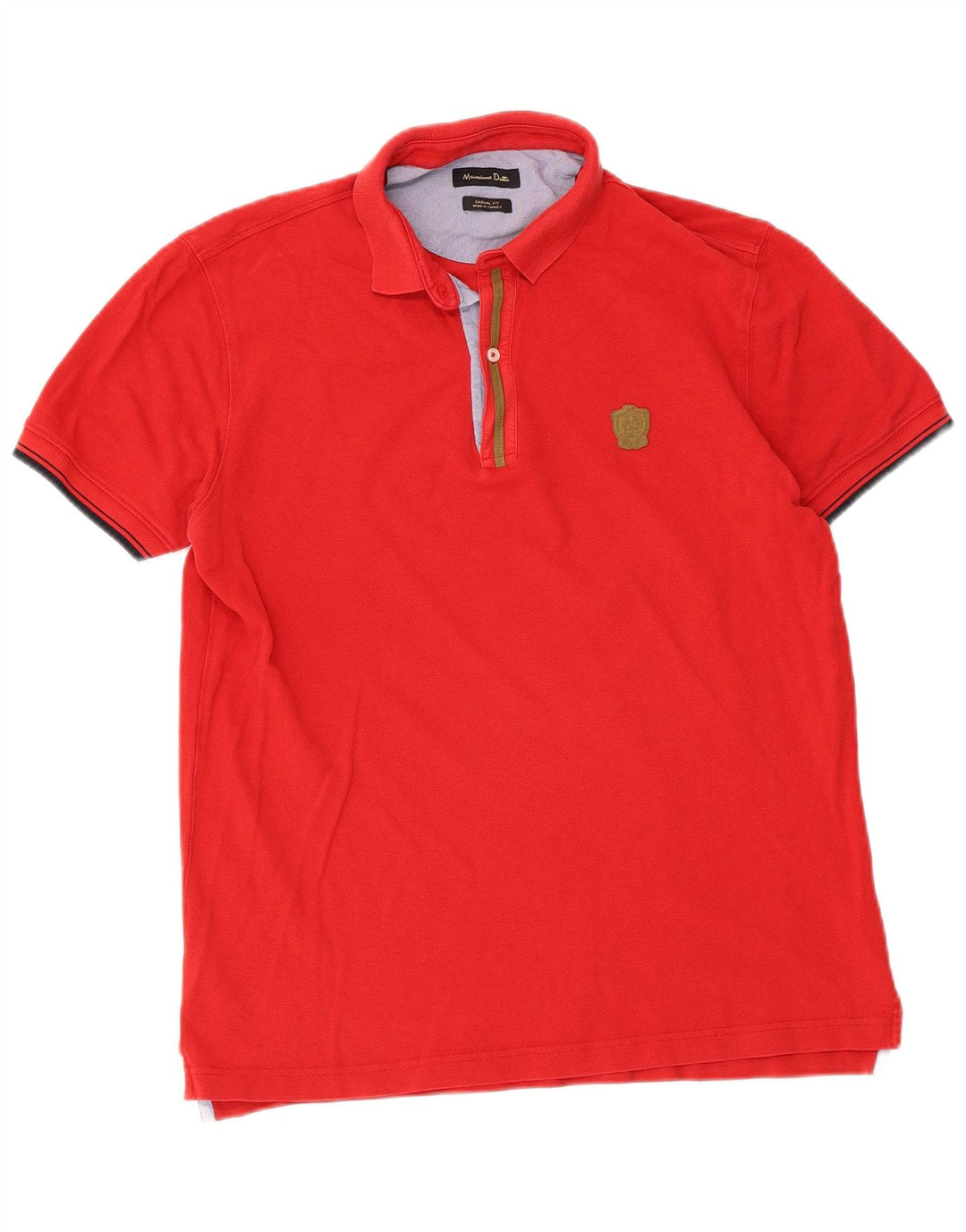 Massimo Dutti Polo Casual Fit Hombre Grande Rojo
