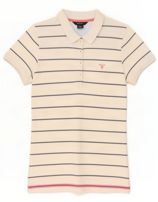 Polo Gant para mujer UK 44 Grande Algodón a rayas blancas