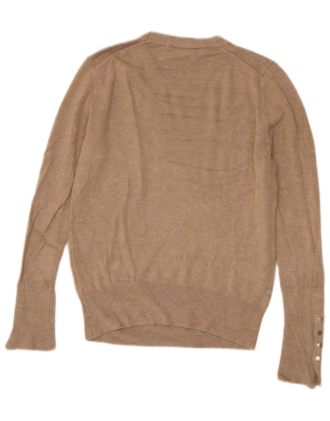 Zara - Jersey de cuello redondo para mujer, talla 40, color marrón medio