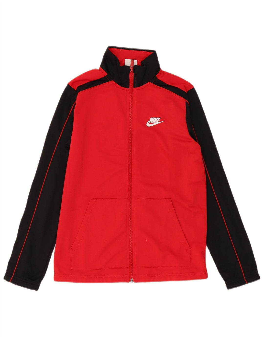 Nike Chaqueta de chándal para niños 12-13 años Grande Rojo Colorblock Poliéster