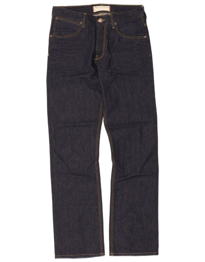 French Connection Vaqueros rectos regulares para hombre W32 L32 Algodón azul marino