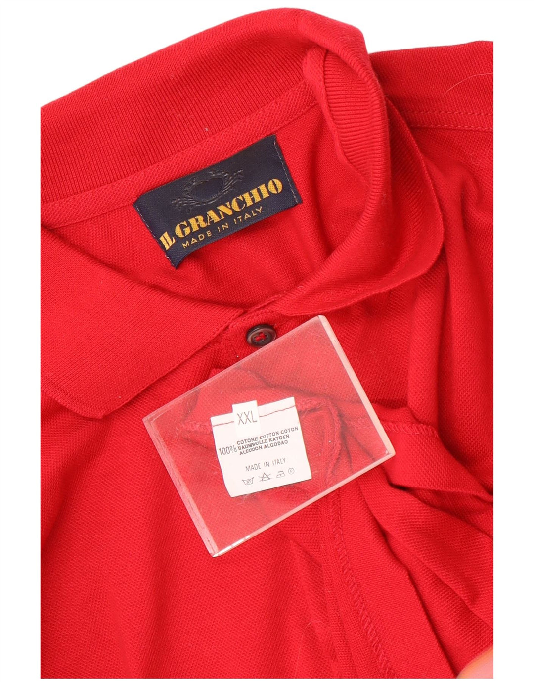 Il Granchio Polo de manga larga para hombre 2XL Rojo