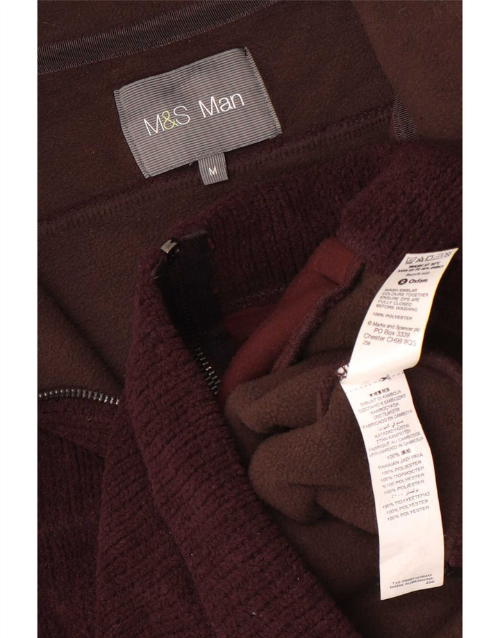 Marks & Spencer Chaqueta polar para hombre UK 38 Poliéster marrón medio