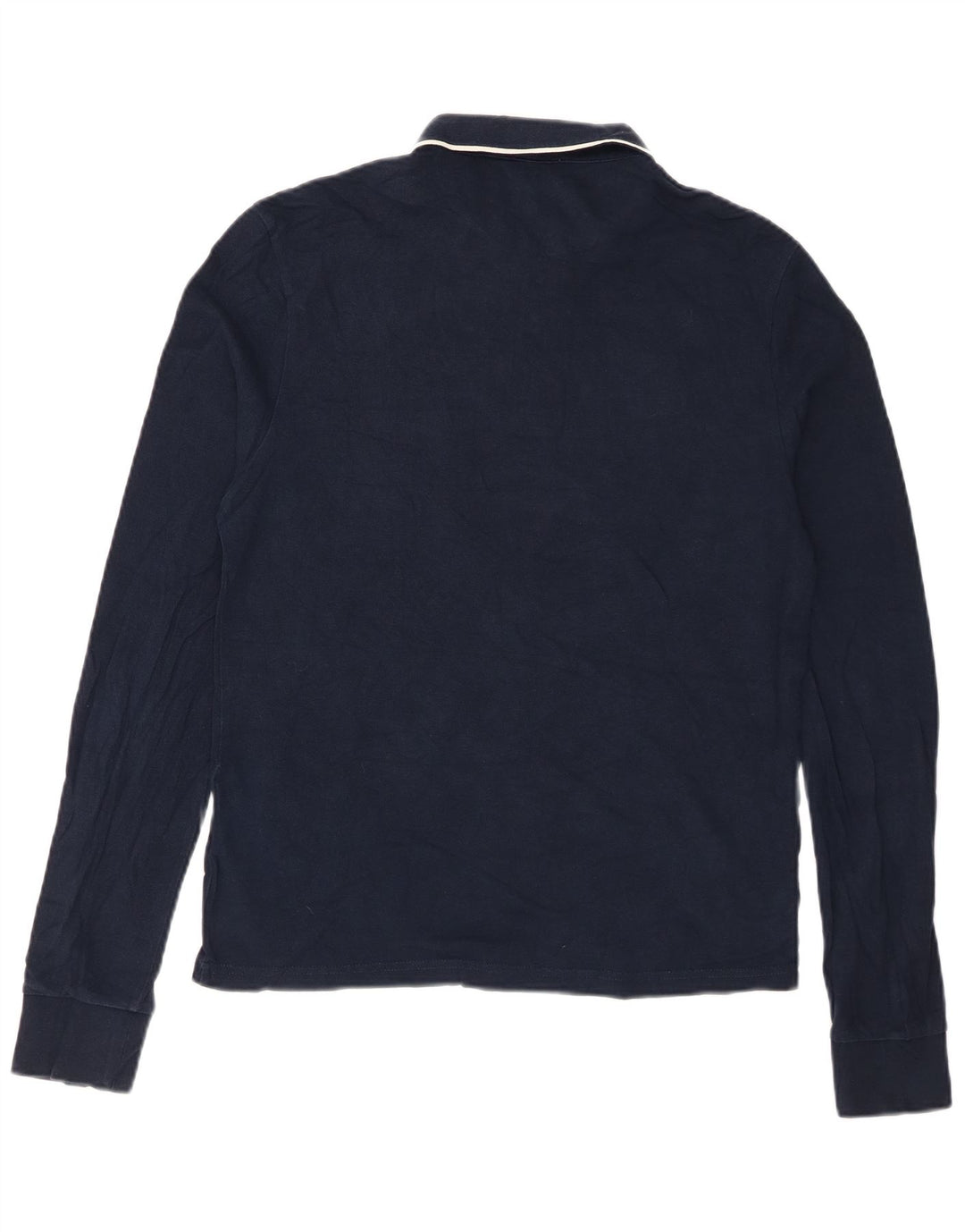 PENGUIN Polo Heritage de manga larga para hombre, corte entallado, azul marino mediano